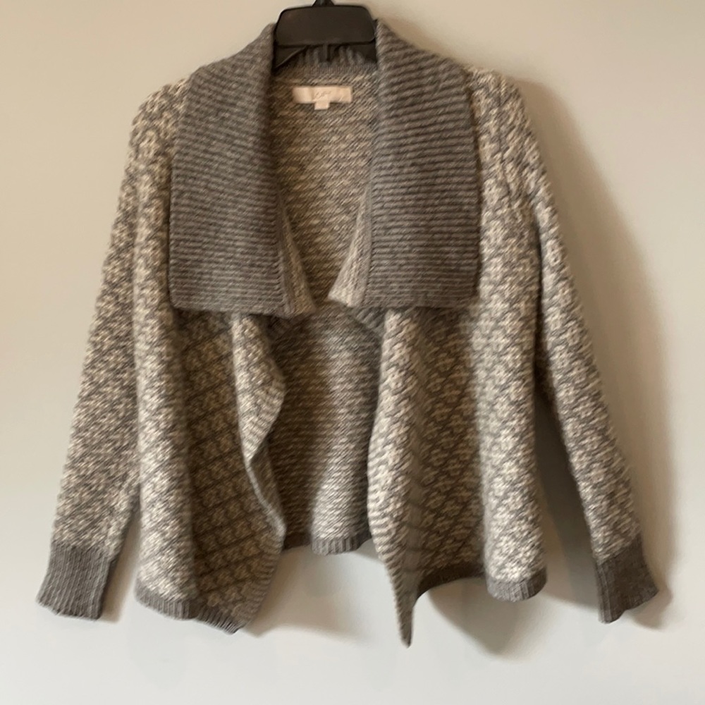 Ann Taylor LOFT Drape Front Cardigan Sweater S